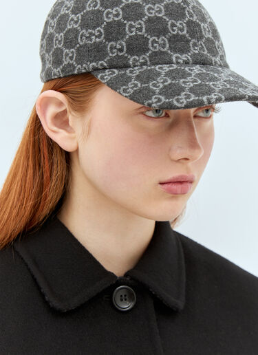 Gucci GG Flannel Baseball Cap Grey guc0257073