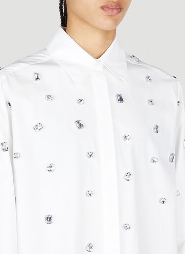 Sportmax Nordica Crystal Embellished Shirt White spx0253013
