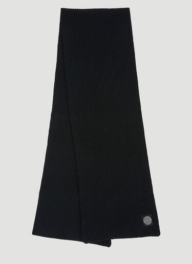 Stone Island 컴퍼스 패치 스카프 블랙 sto0150100