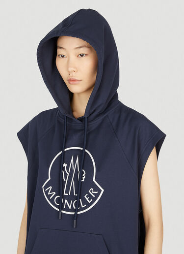 Moncler Sleeveless Hooded Sweatshirt Navy mon0252065