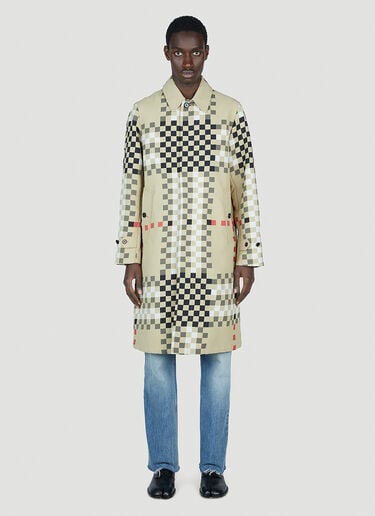 Pixel Check Coat Burberry Pixel Check Coat Beige bur0151174