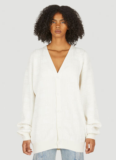 VTMNTS Barcode Cardigan White vtm0350005