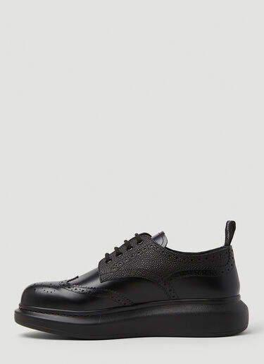 Alexander McQueen 厚底布洛克式系带鞋 黑 amq0149042