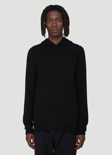 Tactile-Knit Hooded Sweater Rick Owens Tactile-Knit Hooded Sweater Black ric0142015