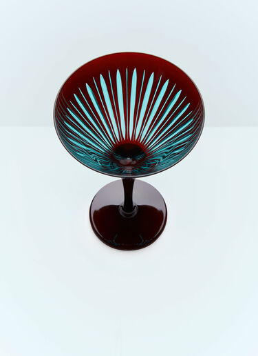 L'Objet Set Of Four Prism Martini Glasses Burgundy wps0691631