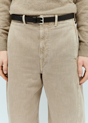 Lemaire Reversed Leather Belt Black lem0160013