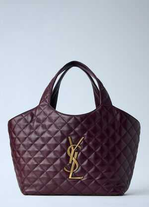 Saint Laurent Icare Medium Nappa Shoulder Bag Bordeaux sla0263054