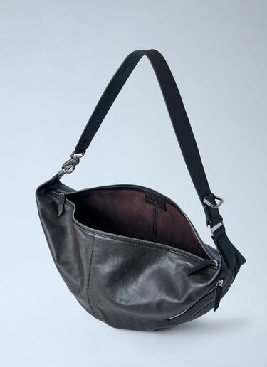 Lemaire Quiver Clip Leather Shoulder Bag Dark Brown lem0264035