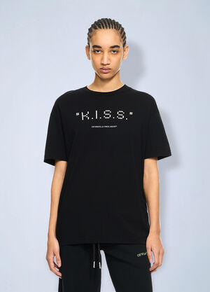 Off-White Kiss Quote T-shirt Black ofw0264004