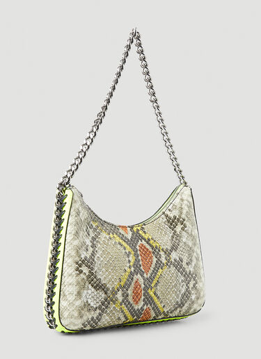Stella McCartney Falabella Snakeskin Shoulder Bag Green stm0248026