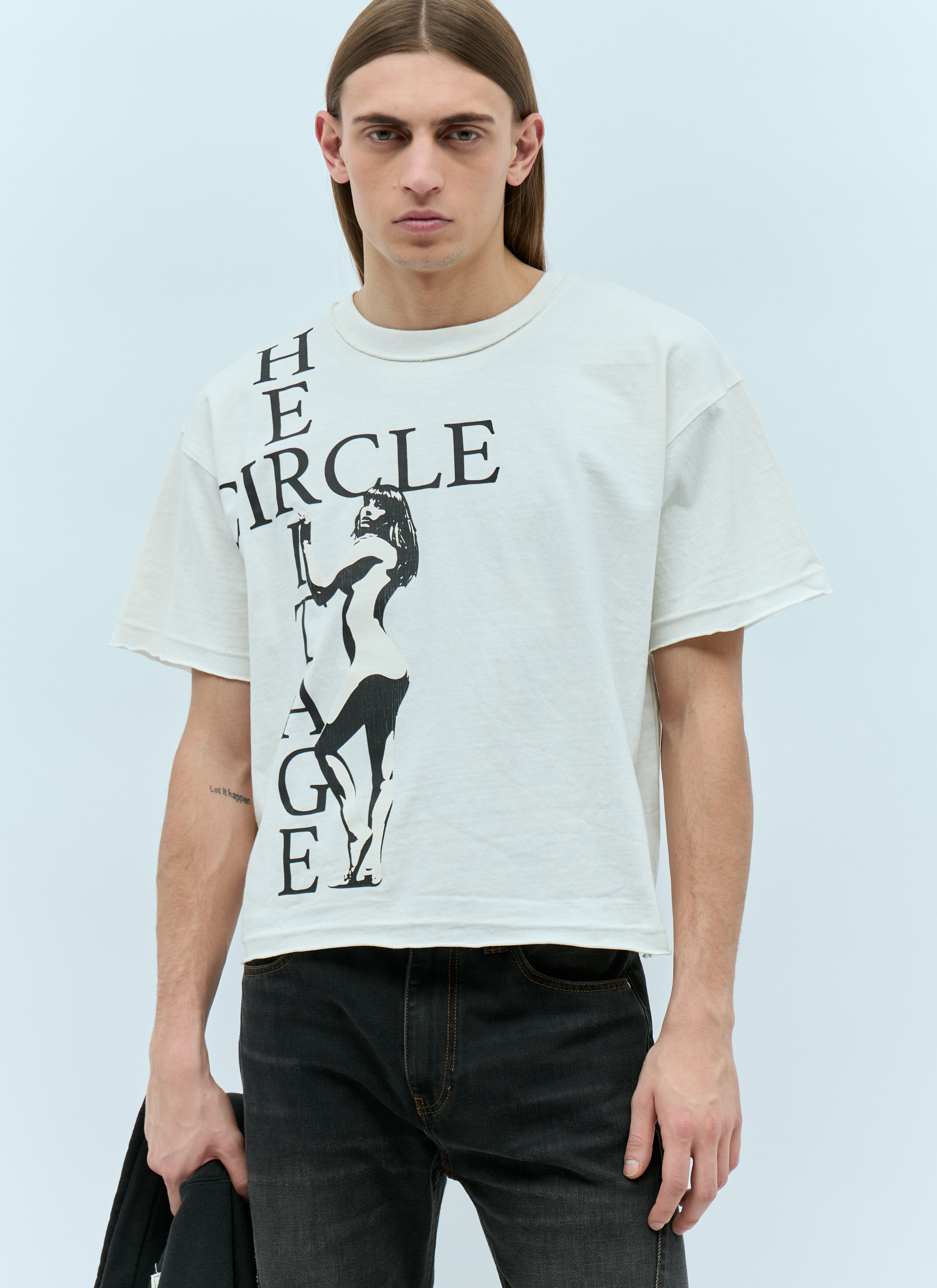 HYSTERIC GLAMOUR x CIRCLE HERITAGE Pin Up Girl T-Shirt Black hgc0155002