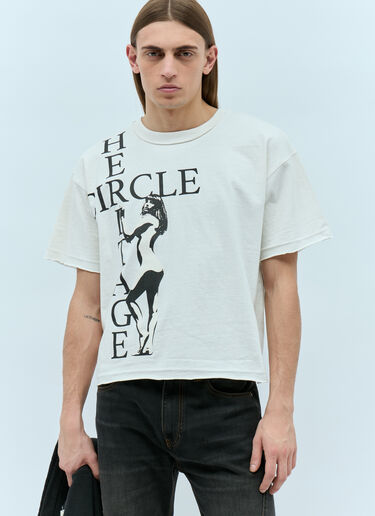 HYSTERIC GLAMOUR x CIRCLE HERITAGE Pin Up Girl T-Shirt White hgc0155003
