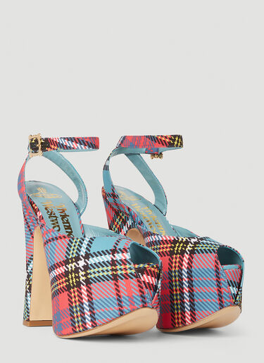 Vivienne Westwood Vargas Elevated Platform Peep Toe Heels Blue vvw0251137