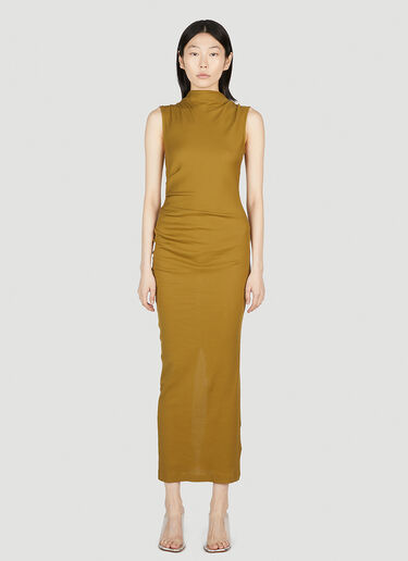 Helmut Lang Gathered Dress Brown hlm0252002