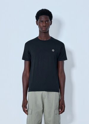 Stone Island Cotton Jersey Logo T-Shirt Black sto0164099
