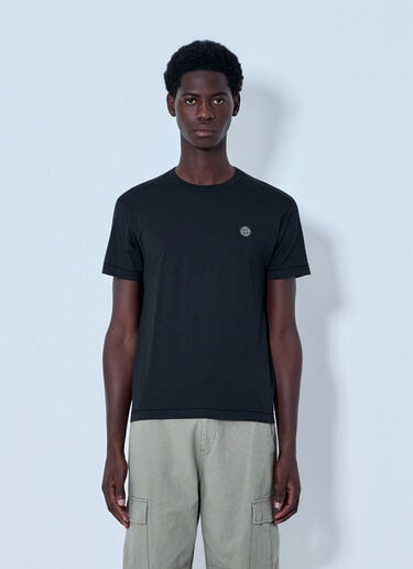 Stone Island Cotton Jersey Logo T-Shirt Black sto0164099