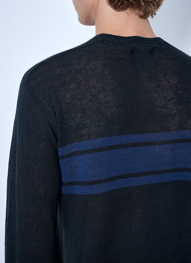 LN-CC® - Stüssy: Striped Long Sleeve Sweater - Black Stüssy Striped Long Sleeve Sweater Black sts0166002