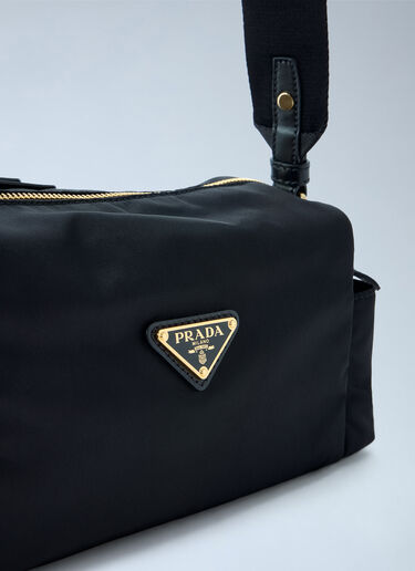 Prada Explore Small Re-Nylon and Leather Shoulder Bag Black pra0265022