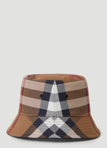 Check Bucket Hat Burberry Check Bucket Hat Brown bur0345005