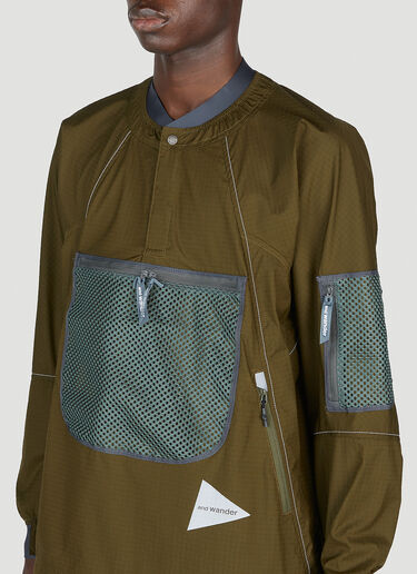 And Wander Breath Jacket Khaki anw0152006