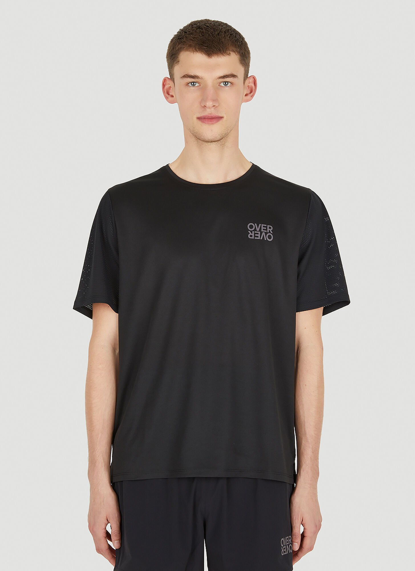 Over Over Logo Print Sport T-shirt Male Black