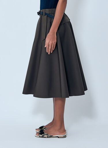 Prada Technical Fabric Circle Skirt Khaki pra0263002