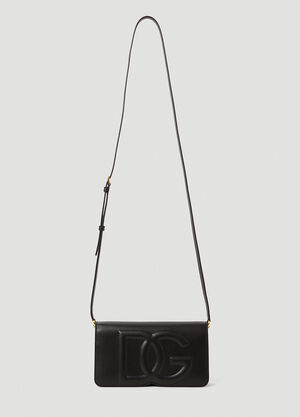 Bottega Veneta Logo Leather Phone Bag ブラック bov0251056