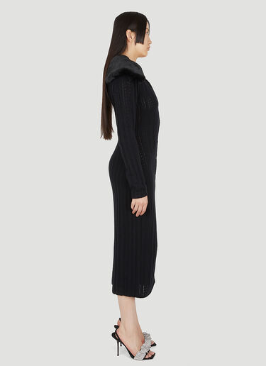 Blumarine Oversized Collar Knit Dress Black blm0249018