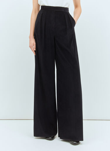 Max Mara 阔腿灯芯绒长裤 蓝色 max0258005