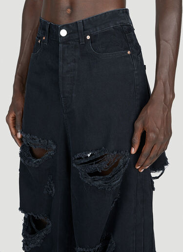 Vetements Destroyed Baggy Jeans Black vet0154006