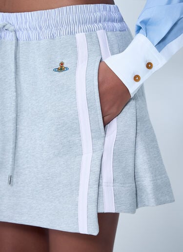 Vivienne Westwood Elasticated Waistband Skirt with Logo Detail White vvw0263009