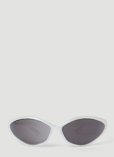 Balenciaga Swift Oval Sunglasses Silver bcs0353004