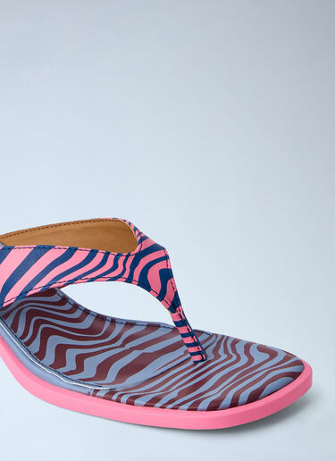 CAMPER Striped Block Heel Sandals Pink cmp0264010