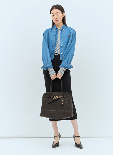 Miu Miu Medium Aventure Shoulder Bag Black miu0258032