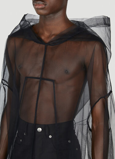 Rick Owens Flyproof Kaftan Coat Black ric0152003