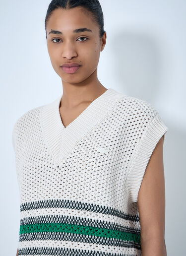 Runway Knit Vest Lacoste Runway Knit Vest White lac0364001