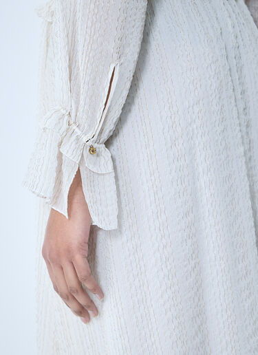 Chloé 缩褶真丝连衣裙 白色 chl0259003