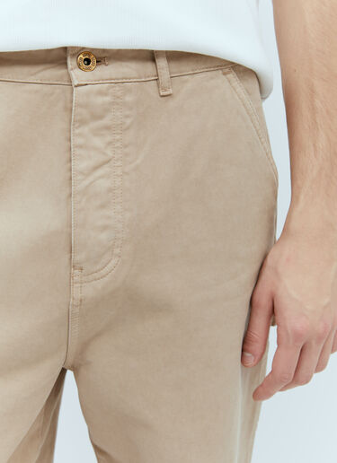 Miu Miu Garment-Dyed Gabardine Pants Beige miu0155002