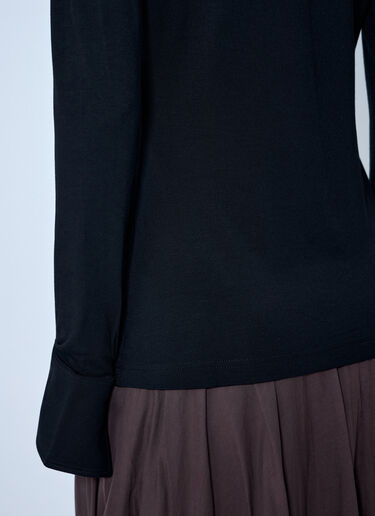 Toteme Fitted Jersey Shirt Black tot0265035