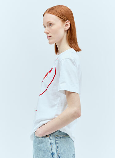 Comme Des Garçons PLAY Graphic Logo Print T-Shirt White cpl0355009