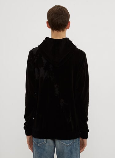 Hooded Burnt Out Velvet Sweater Saint Laurent Hooded Burnt Out Velvet Sweater Black sla0134006