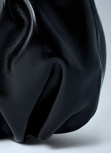 Pleated Leather Shoulder Bag Dries Van Noten Pleated Leather Shoulder Bag Black dvn0262034