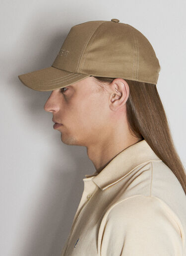 Saint Laurent Logo Embroidery Baseball Cap Beige sla0156052