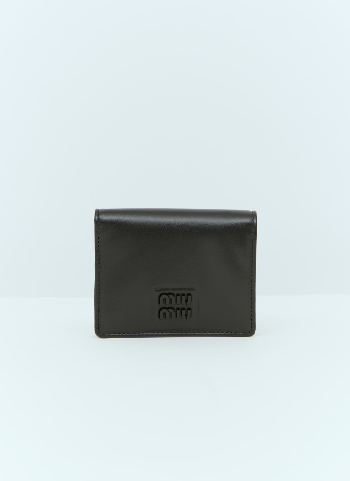 Shop Miu Miu Small Leather Wallet In Black