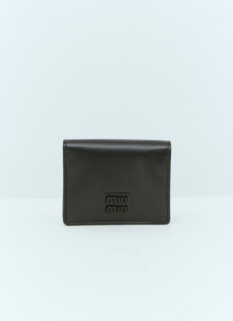 Miu Miu Small Leather Wallet Grey miu0254025