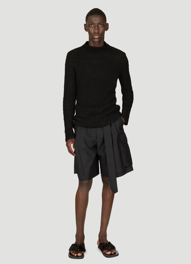 Dries Van Noten Wide-Belted Shorts Black dvn0156011