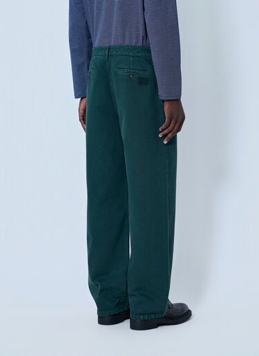 Miu Miu Relaxed-Fit Trousers Green miu0164033