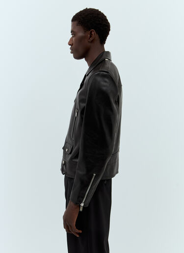 Saint Laurent Leather Motorcycle Jacket Black sla0156057