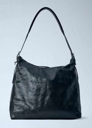 Lemaire Belted Hobo Shoulder Bag Dark Brown lem0264024