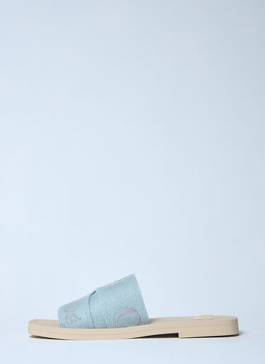 Chloé Woody Slides Blue chl0259028